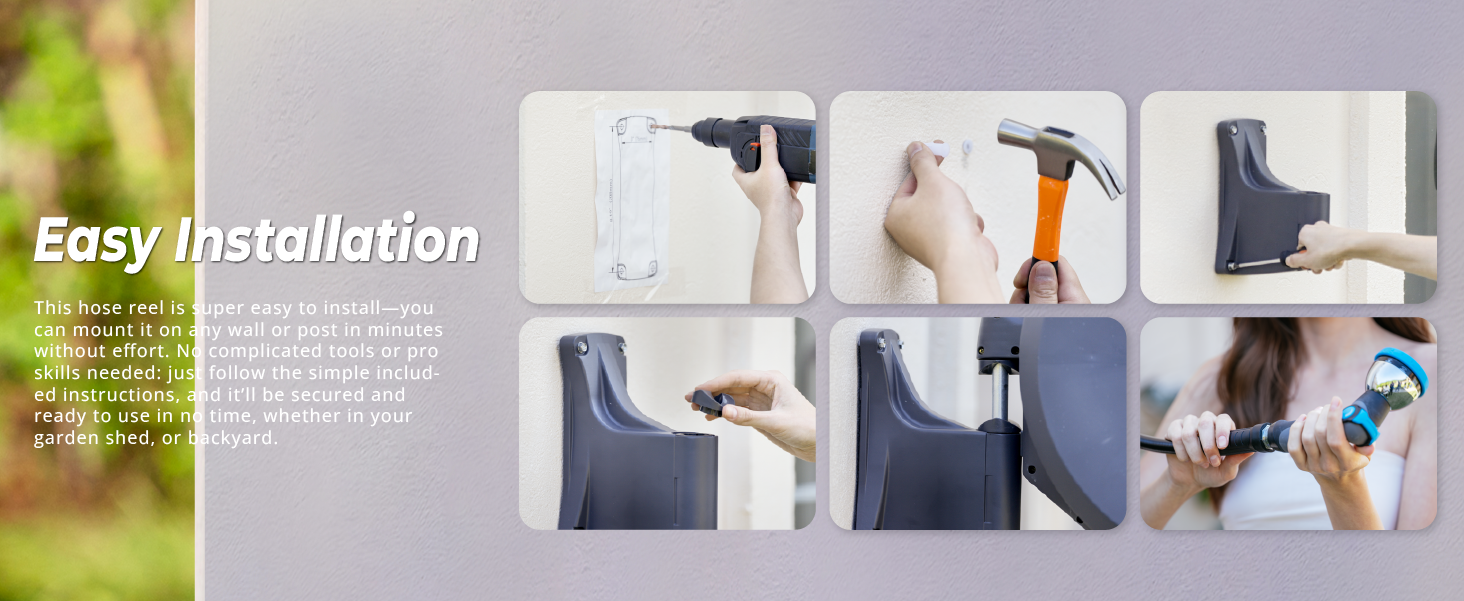 RELHOST Retractable Hose Reel Easy Installation Guide - Step by Step