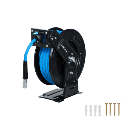 50ft-Single Arm-RetractableAir Hose Reel-Alloy Steel Reel-3/8in