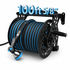 Garden Hose Reel, Hose Holder with Aluminum Frame, Never-Leak System, Easy Assembly, Hose Reel Wall Mount Holds up to 135 ft x 5/8 in Hose, Ideal for Backyards, Gardens