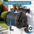 Garden Hose Reel, Hose Holder with Aluminum Frame, Never-Leak System, Easy Assembly, Hose Reel Wall Mount Holds up to 135 ft x 5/8 in Hose, Ideal for Backyards, Gardens