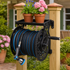 Garden Hose Reel, Hose Holder with Aluminum Frame, Never-Leak System, Easy Assembly, Hose Reel Wall Mount Holds up to 135 ft x 5/8 in Hose, Ideal for Backyards, Gardens