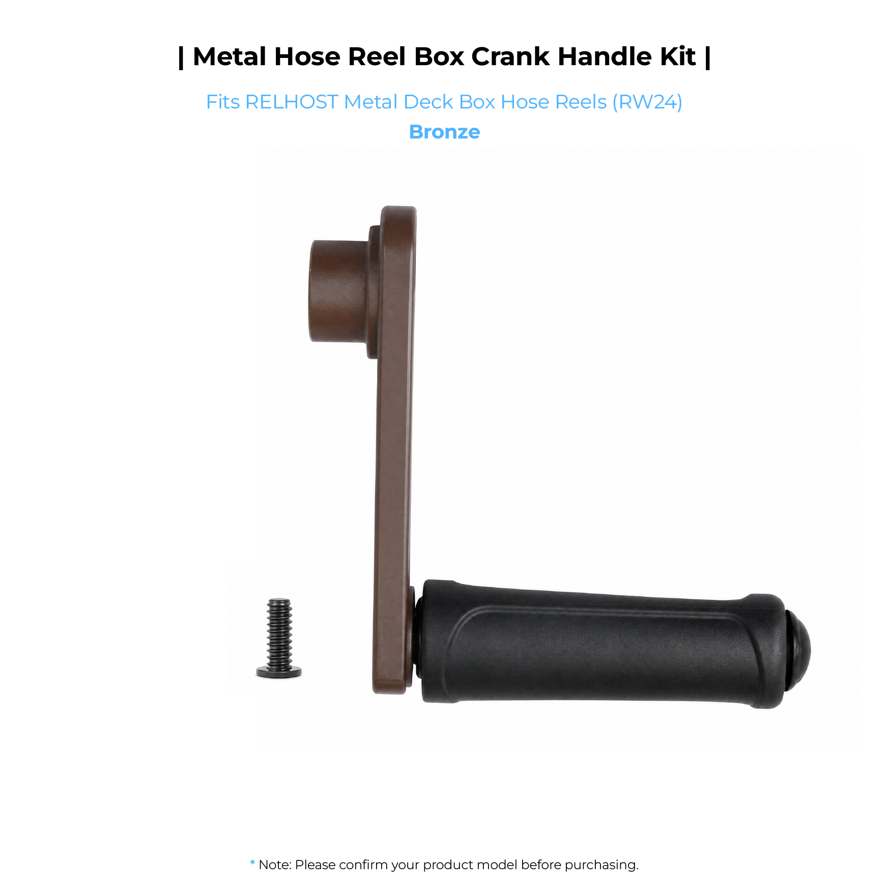 Relhost Metal Hose Reel Box Crank Handle Kit (#06)