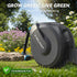 Relhost Tools Retractable Garden Hose Reel, 5/8&1/2 inch x 120/100/65ft Wall Mounted Hose Reel with 10-Pattern Nozzle， 180° Swivel Bracket Wall Mounted,Lock at Any Length, Slow Return System, Automatic Rewind