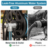 Garden Hose Reel, Hose Holder with Aluminum Frame, Never-Leak System, Easy Assembly, Hose Reel Wall Mount Holds up to 135 ft x 5/8 in Hose, Ideal for Backyards, Gardens