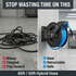 65ft-Dual Arm-RetractableAir Hose Reel-Alloy Steel Reel-3/8in